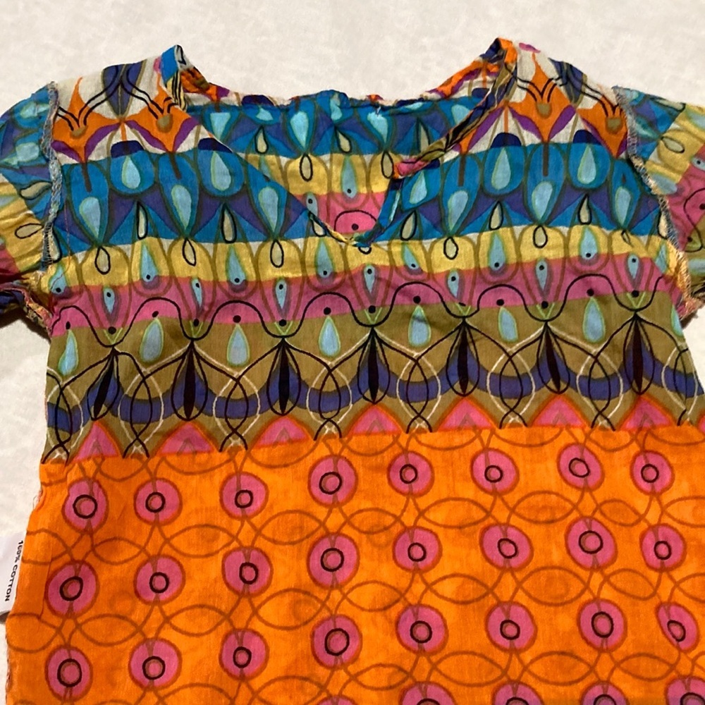 Child Size Antica Sartorial Colorful Kids Casual Tunic | Beach Cover Up - Picture 8 of 9